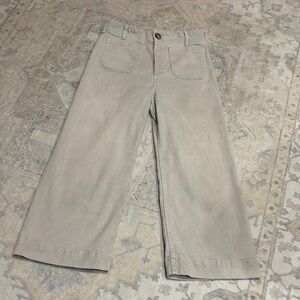 Anthropologie Maeve Colette Grey Denim Wide leg crop pant